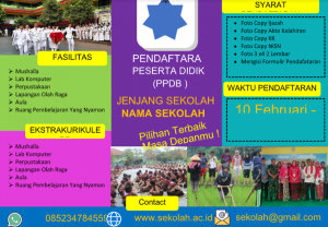 Download Brosur Penerimaan Siswa Baru PPDB File Word Bisa Di Edit