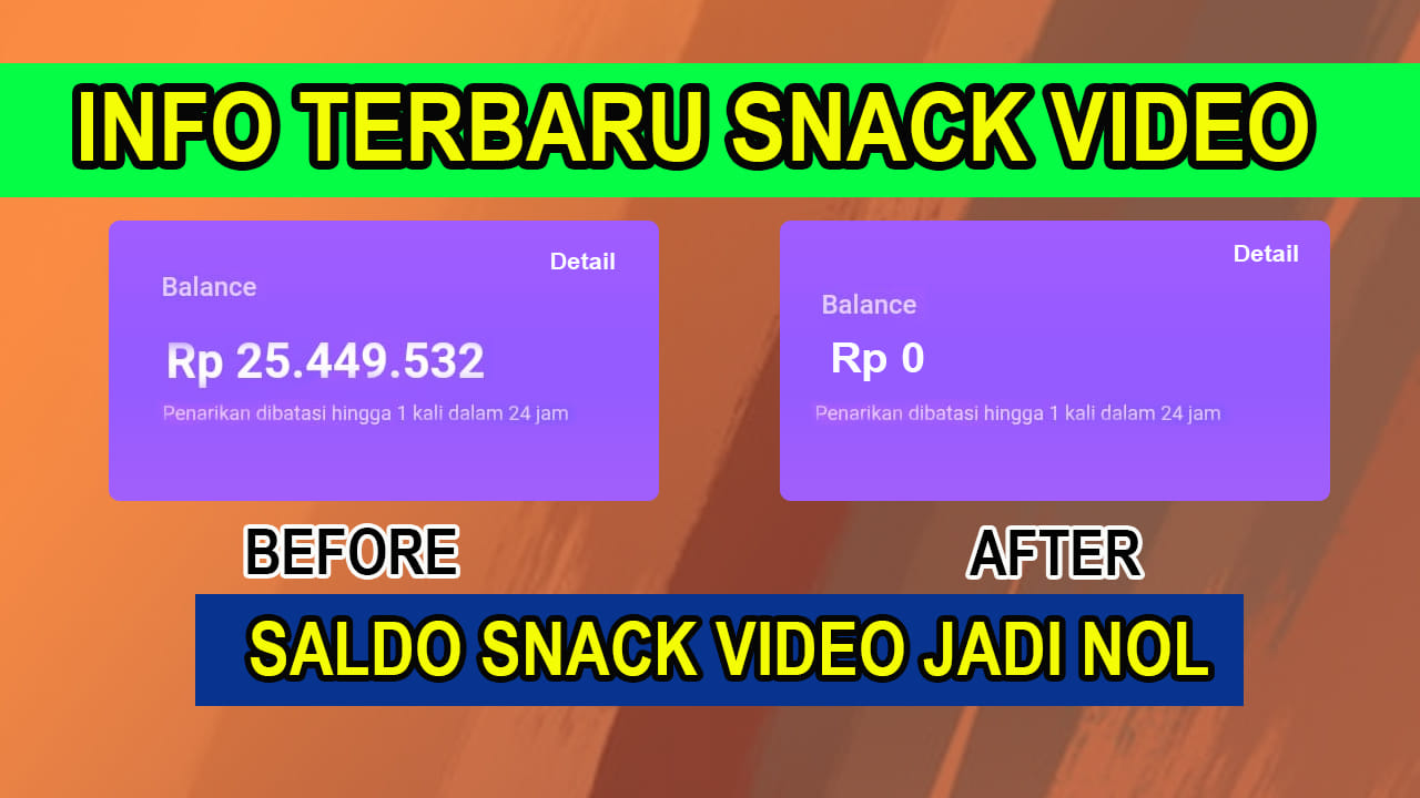 Info Terbaru Snack Video Saldo Bisa Hilang Jika Lakukan Ini