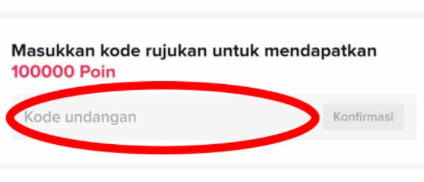 Masukkan Kode Undangan Di Tiktok Lite