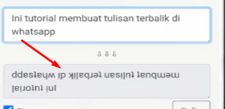 Cara Mengirim Tulisan Terbalik Di WhatsApp