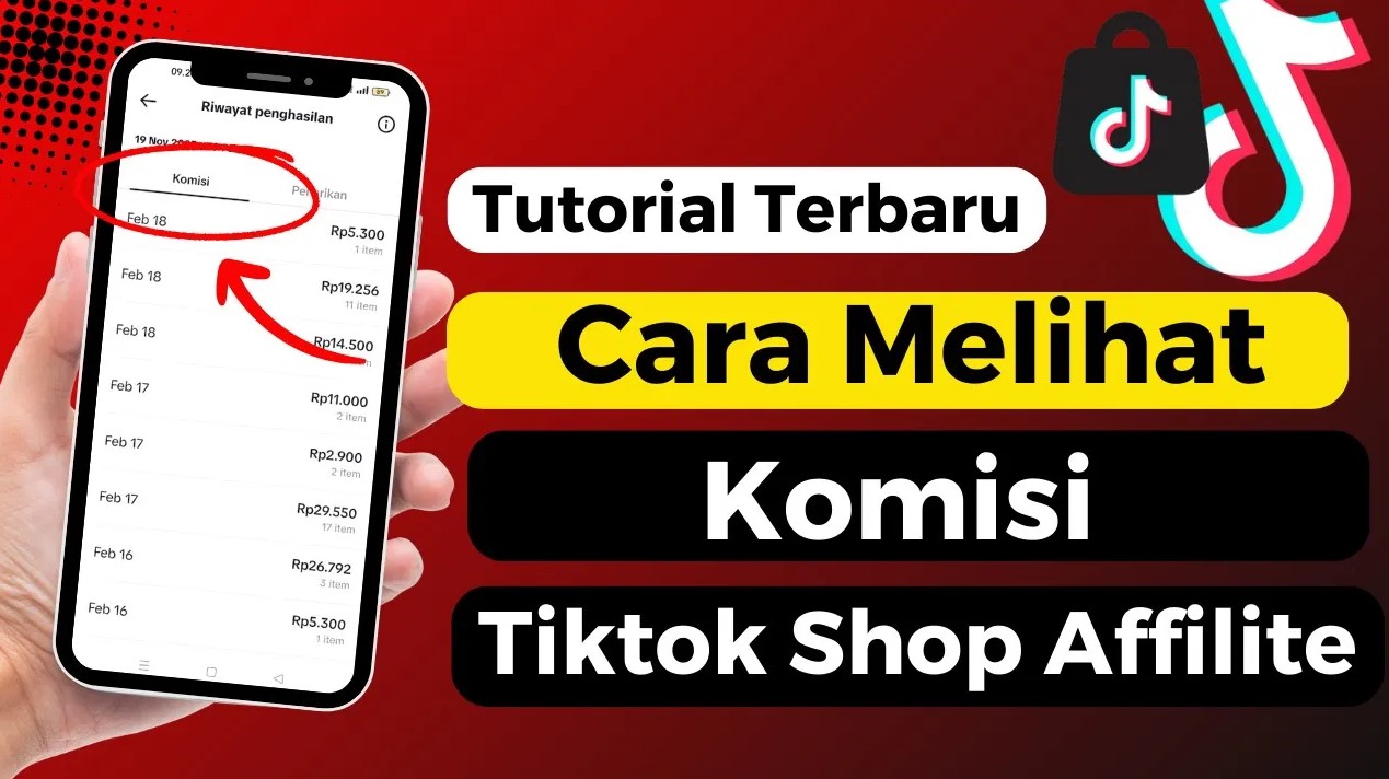 Cara Melihat Komisi Tiktok Shop Affiliate Perhari